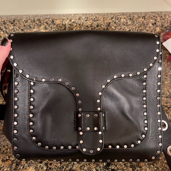 Rebecca Minkoff Studded Leather Midnight Shoulder Bag - Picture 5 of 9